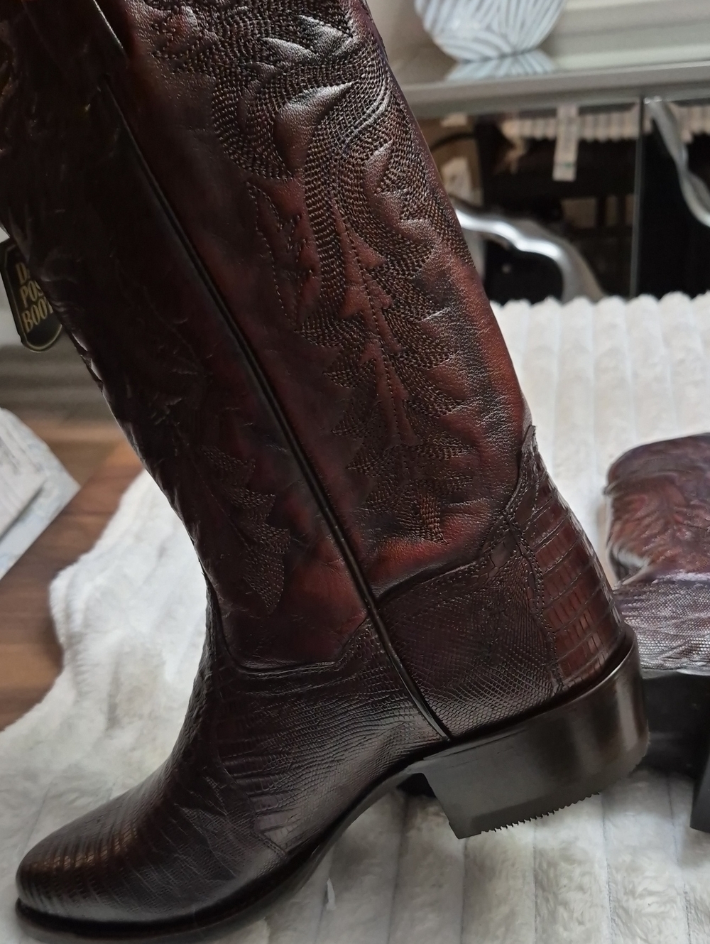 DAN POST TAN TEJU LIZARD LEATHER BOOTS MEN'S SZ 10.5 D $390 - Picture 7 of 11